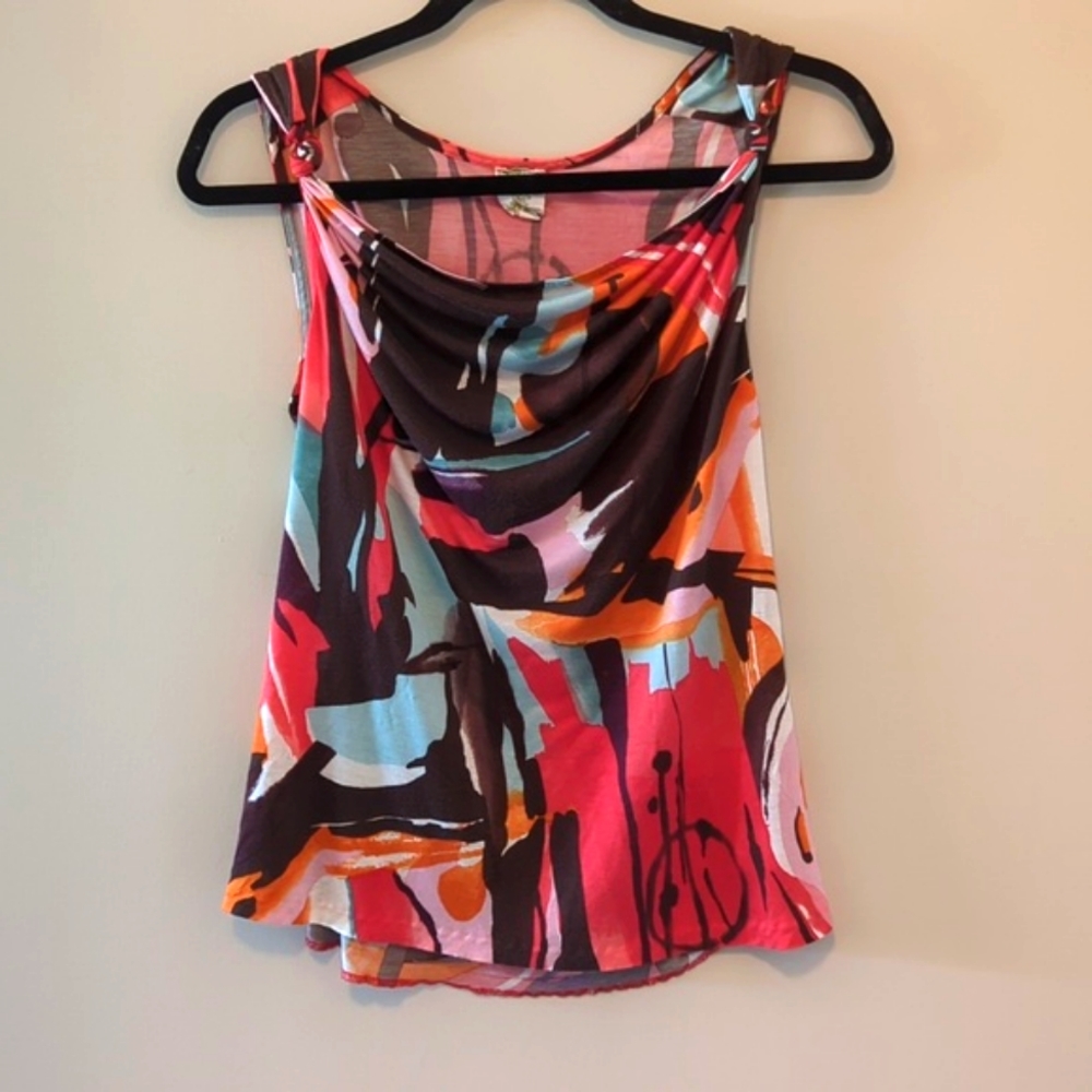 COPY - Weston Wear A-line flowy multicolor tank top medium